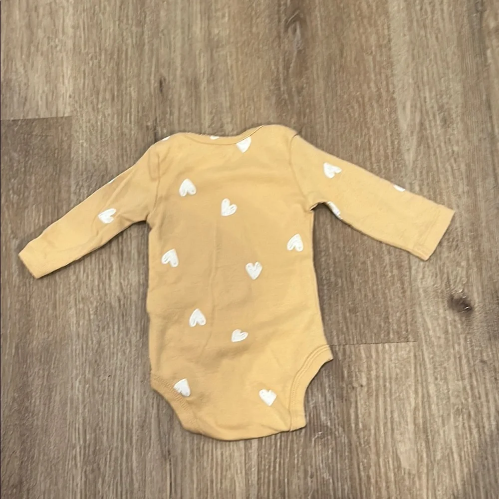 Carter's Yellow and White Heart Bodysuit
